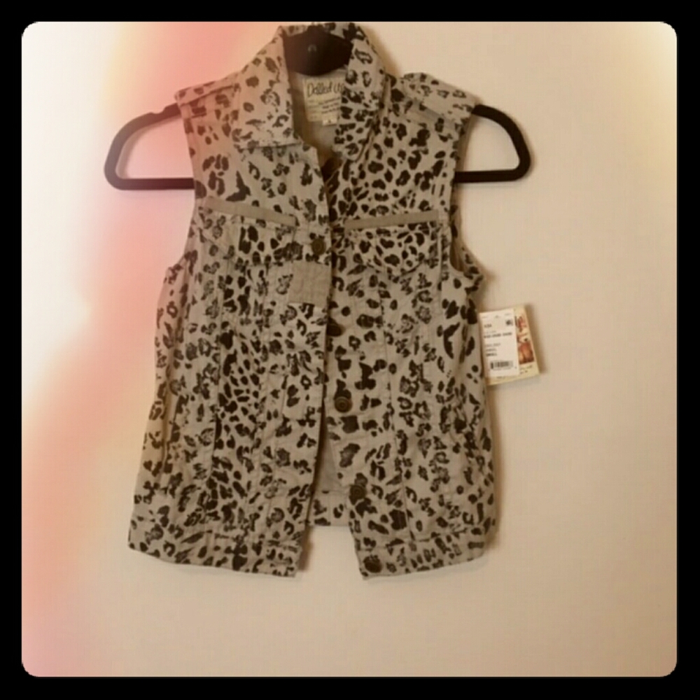 👯 DOLLED UP Leopard-Print Denim Vest 👯